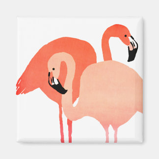 Pink Flamingos Beach Wedding Magneet