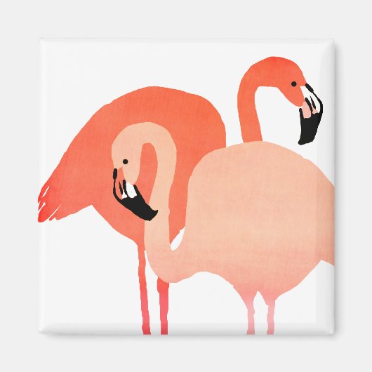 Pink Flamingos Beach Wedding Magneet (Voorkant)