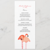 Pink Flamingos Beach Wedding Menu (Voorkant)