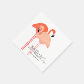 Pink Flamingos Beach Wedding Servetten (Hoek)