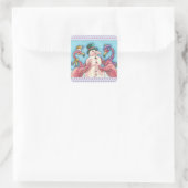 PINK FLAMINGOS BOUWENDE SNOWMAN-KERST STICKERS (Tas)