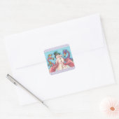 PINK FLAMINGOS BOUWENDE SNOWMAN-KERST STICKERS (Envelop)