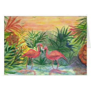 Pink Flamingos Florida Art