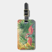 Pink Flamingos Florida Art Bagagelabel (Voorkant verticaal)