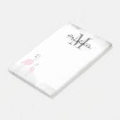 Pink Flamingos gepersonaliseerde Post-it Notes (Schuin)