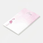 Pink Flamingos gepersonaliseerde Post-it Notes (Schuin)