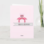 pink flamingos in love papershop kaart (Achterkant)