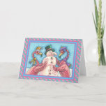 PINK FLAMINGOS MAKEN SNOWMAN, FUNNY CHRISTMAS BIRD FEESTDAGEN KAART<br><div class="desc">GEKKE FLAMINGO'S MAKEN ROZE SNEEUWPOP. ZEKER WETEN. VAKANTIE KAART / ENVELOP Blank * Aanpassen ... .Kijk voor overeenkomende items Susan Brack Design</div>