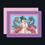PINK FLAMINGOS MAKEN SNOWMAN, FUNNY CHRISTMAS BIRD FEESTDAGENKAART<br><div class="desc">GEKKE VLAMINGOS DIE PINK SNOWMAN MAKEN. ZEKER OM TE PASSEN. HUMAAL HOLIDAY BRIEFKAART *Aanpassen ... .Zoek overeenkomende items Susan Brack-Design</div>