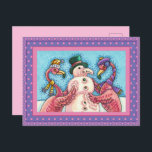 PINK FLAMINGOS MAKEN SNOWMAN, FUNNY CHRISTMAS BIRD FEESTDAGENKAART<br><div class="desc">GEKKE VLAMINGOS DIE PINK SNOWMAN MAKEN. ZEKER OM TE PASSEN. HUMAAL HOLIDAY BRIEFKAART *Aanpassen ... .Zoek overeenkomende items Susan Brack-Design</div>