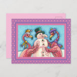 PINK FLAMINGOS MAKEN SNOWMAN, FUNNY CHRISTMAS BIRD FEESTDAGENKAART<br><div class="desc">GEKKE VLAMINGOS DIE PINK SNOWMAN MAKEN. ZEKER OM TE PASSEN. HUMAAL HOLIDAY BRIEFKAART *Aanpassen ... .Zoek overeenkomende items Susan Brack-Design</div>