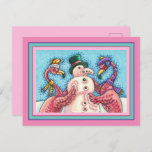 PINK FLAMINGOS MAKEN SNOWMAN, FUNNY CHRISTMAS BIRD FEESTDAGENKAART<br><div class="desc">GEKKE VLAMINGOS DIE PINK SNOWMAN MAKEN. ZEKER OM TE PASSEN. HOLIDAY BRIEFKAART *Aanpassen ... .Zoek overeenkomende items Susan Brack-Design</div>