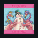 PINK FLAMINGOS MAKEN SNOWMAN, FUNNY CHRISTMAS BIRD MAGNEET<br><div class="desc">FLAMINGOS MAKEN PINKSNOWMEN. "MERRY PINK CHRISTMAS" MAGNET * Aanpassen ... ... Zoek overeenkomende items Susan Brack-Design</div>