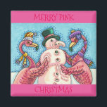 PINK FLAMINGOS MAKEN SNOWMAN, FUNNY CHRISTMAS BIRD MAGNEET<br><div class="desc">FLAMINGOS MAKEN PINKSNOWMEN. "MERRY PINK CHRISTMAS" MAGNET * Aanpassen ... ... Zoek overeenkomende items Susan Brack-Design</div>