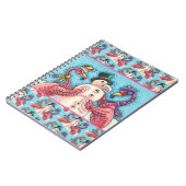 PINK FLAMINGOS MAKEN SNOWMAN, FUNNY CHRISTMAS BIRD NOTITIEBOEK (Linkerzijde)