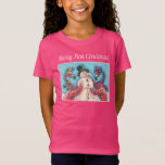 PINK FLAMINGOS MAKEN SNOWMAN, FUNNY CHRISTMAS BIRD T-SHIRT<br><div class="desc">FLAMINGOS MAKEN PINK SNOWMEN. SCHATTIGE "MERRY PINK CHRISTMAS"-HOLIDAY T-SHIRT *Aanpassen ... . Meer kleuren,  stijlen,  Genders Susan Brack-Design</div>