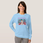 PINK FLAMINGOS MAKEN SNOWMAN, FUNNY CHRISTMAS BIRD T-SHIRT<br><div class="desc">FLAMINGOS MAKEN PINK SNOWMEN. SCHATTIGE "MERRY PINK CHRISTMAS"-HOLIDAY T-SHIRT *Aanpassen ... . Meer kleuren,  stijlen,  Genders Susan Brack-Design</div>