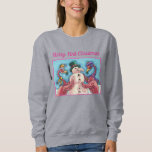 PINK FLAMINGOS MAKEN SNOWMAN, FUNNY CHRISTMAS BIRD TRUI<br><div class="desc">FLAMINGOS MAKEN PINK SNOWMEN. SCHATTIGE "MERRY PINK CHRISTMAS" HOLIDAY SWEATSHIRT *Pas ...  aan. Meer kleuren,  stijlen,  Genders Susan Brack-Design</div>