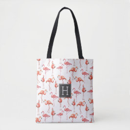 Pink Flamingos Monogram Patroon | CANVAS TAS