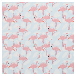 Pink Flamingos Pattern Fabric Stof