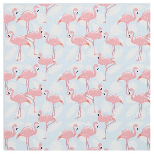 Pink Flamingos Pattern Fabric Stof (Swatch)