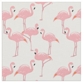 Pink Flamingos Pattern Fabric Stof