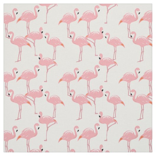Pink Flamingos Pattern Fabric Stof (Swatch)