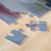 Pink Flamingos Sunset Animal Painting Legpuzzel (Zijkant)