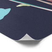 Pink flamingos surrounded by lotus flowers and pro poster (Hoek)