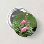 PINK FLAMINGOS-toets Ronde Button 5,7 Cm (Voorkant /achterkant)
