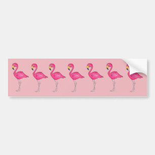 Pink Flamingos Tropical Island Flamingo Bird Bumpersticker