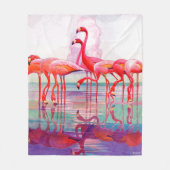 Pink Flamingos van Francis Lee Jaques Fleece Deken (Voorkant)