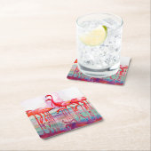 Pink Flamingos van Francis Lee Jaques Kartonnen Onderzetters (Insitu)