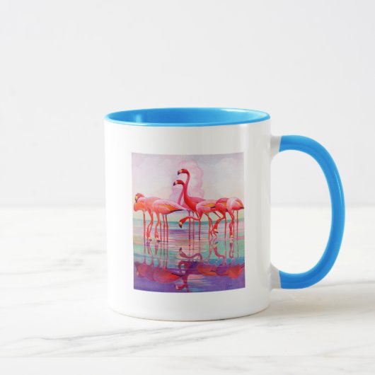 Pink Flamingos van Francis Lee Jaques Mok (Rechts)