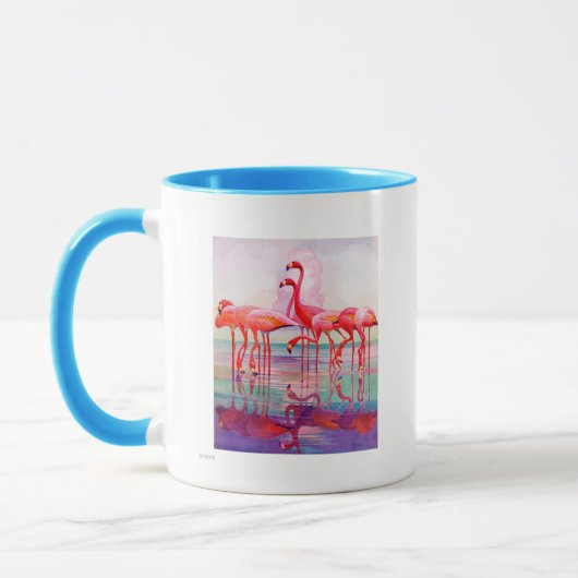 Pink Flamingos van Francis Lee Jaques Mok (Links)