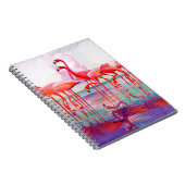 Pink Flamingos van Francis Lee Jaques Notitieboek (Rechterzijde)