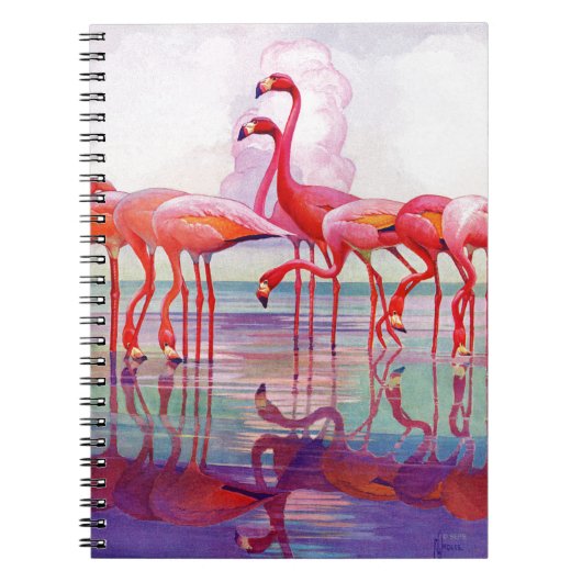 Pink Flamingos van Francis Lee Jaques Notitieboek (Voorkant)