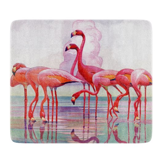 Pink Flamingos van Francis Lee Jaques Snijplank (Voorkant)