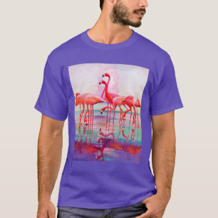 Pink Flamingos van Francis Lee Jaques T-shirt