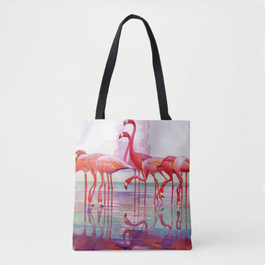 Pink Flamingos van Francis Lee Jaques Tote Bag (Voorkant)