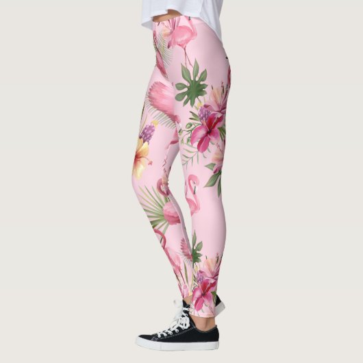 Pink Flamingos-vlucht Leggings (Links)