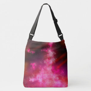 Pink Flare nachtelijke hemel Crossbody Tas