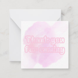 Pink Flat Note Card Notitiekaartje