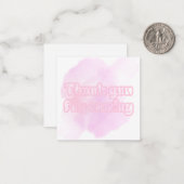 Pink Flat Note Card Notitiekaartje (Voorkant / Achterkant in situ)