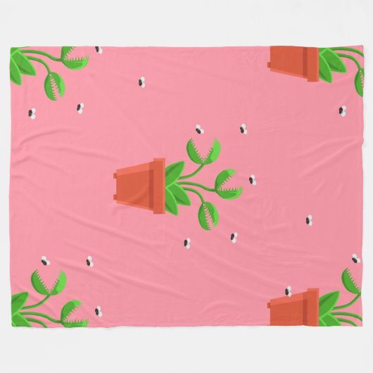 Pink Fleece Deken (Voorkant (Horizontaal))