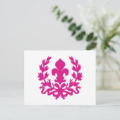 Pink Fleur de Lis...briefkaart Briefkaart (Staand voorkant)