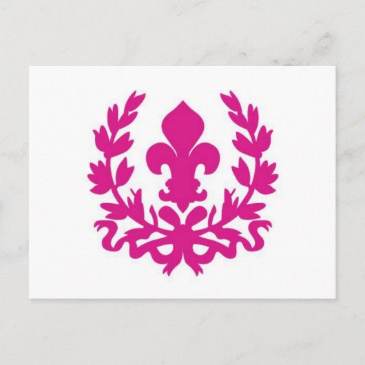 Pink Fleur de Lis...briefkaart Briefkaart (Voorkant)