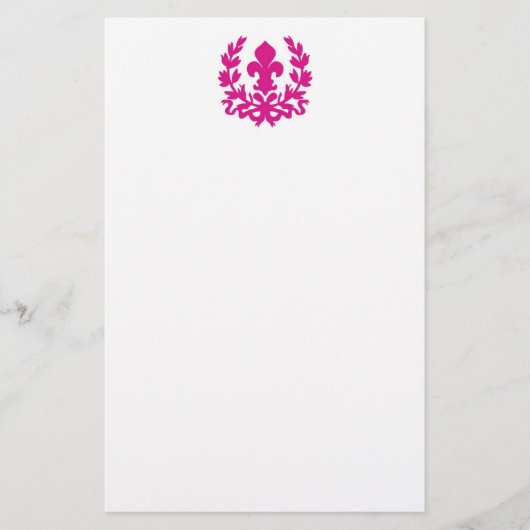 Pink Fleur de Lis...briefpapier Briefpapier (Voorkant)