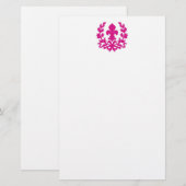 Pink Fleur de Lis...briefpapier Briefpapier (Voorkant / Achterkant)