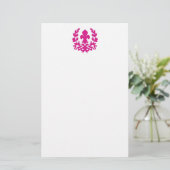 Pink Fleur de Lis...briefpapier Briefpapier (Staand voorkant)
